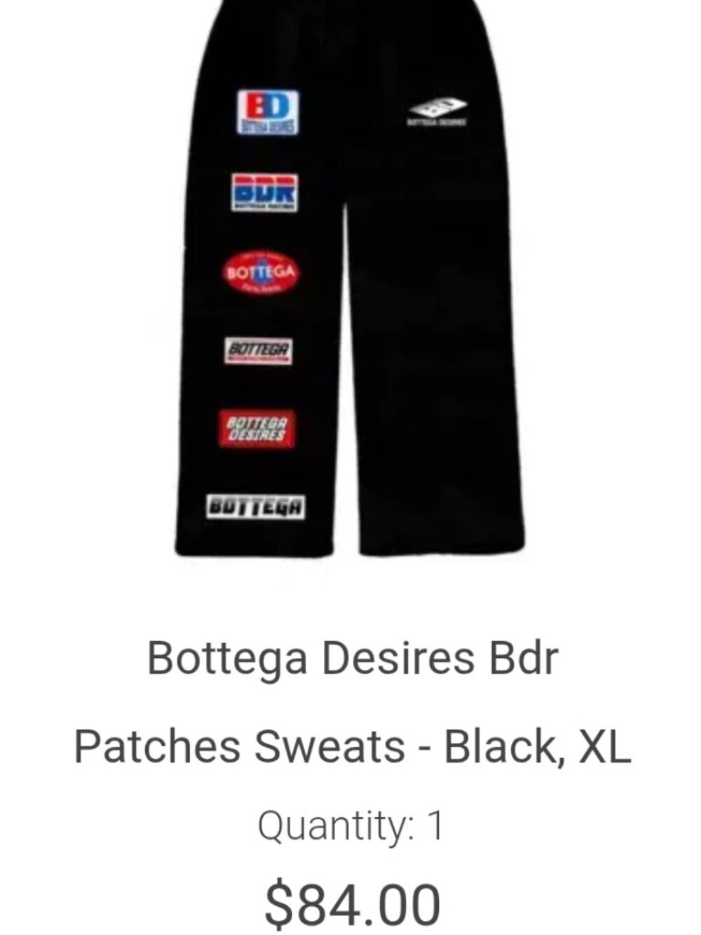 Bottega Desires Patches Sweatpants